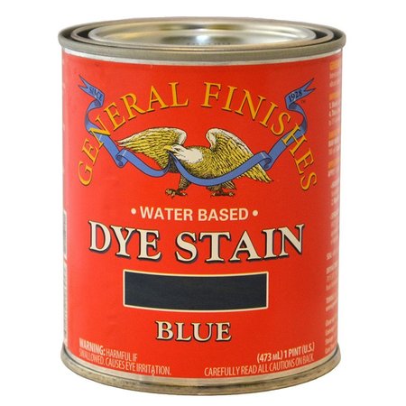 GENERAL FINISHES 1 Pt Blue Dye Stain Water-Based Wood Stain DPB